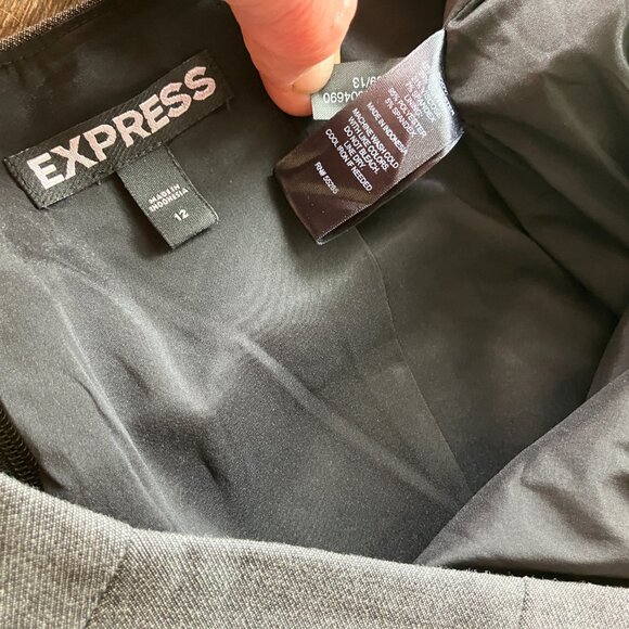 Express Gray Size 12 Lined Pencil Skirt - Picture 5 of 7